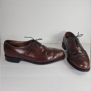 Dexter Burgundy Brown Leather Wingtip Oxfords Shoes W65-2 Men S 11M Made In USA